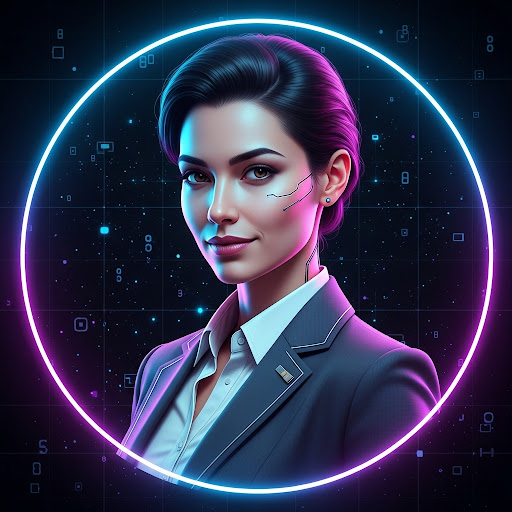 Portrait of a female AI agent